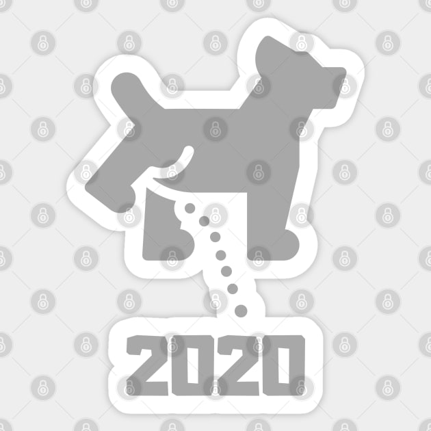 Dog peeing on 2020 Sticker by Emy wise